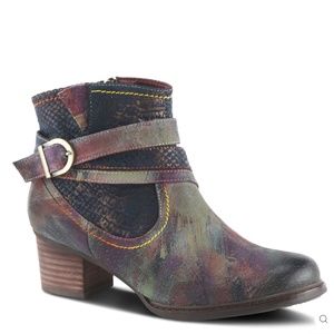 Spring Step L’Artiste Shazam Hand Painted Ankle Boots, size EU 37